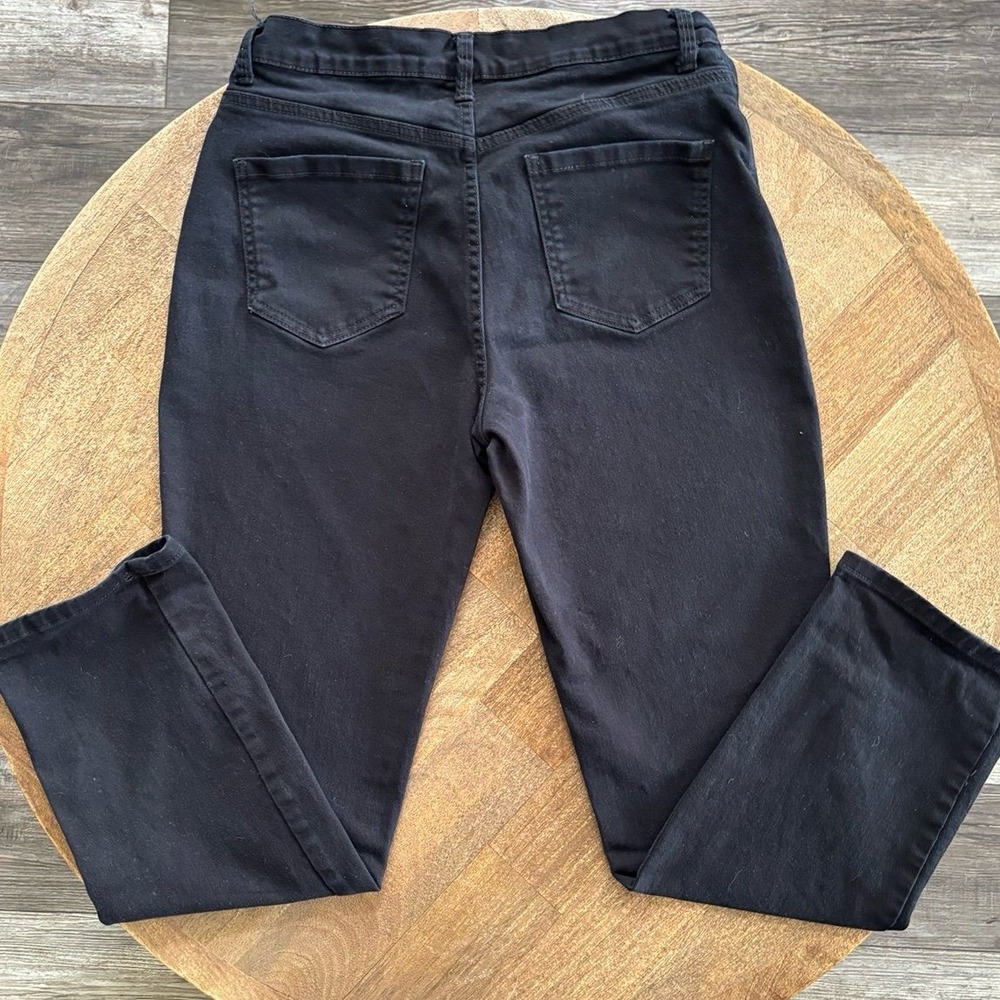 Gloria Vanderbilt Women's Amanda Denim Black Jeans Size 8 - Picture 2 of 12